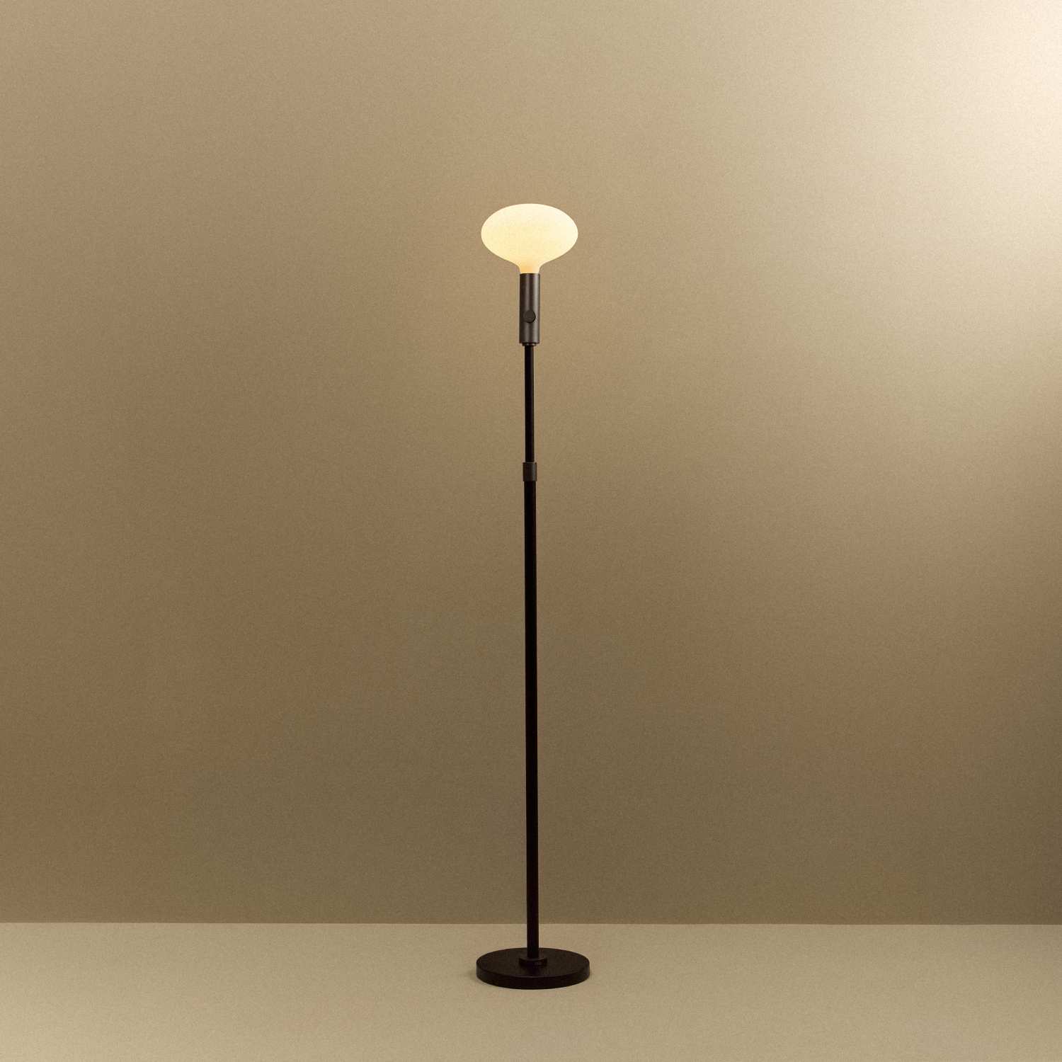 Poise Adjustable Floor Lamp in Graphite + Oval II