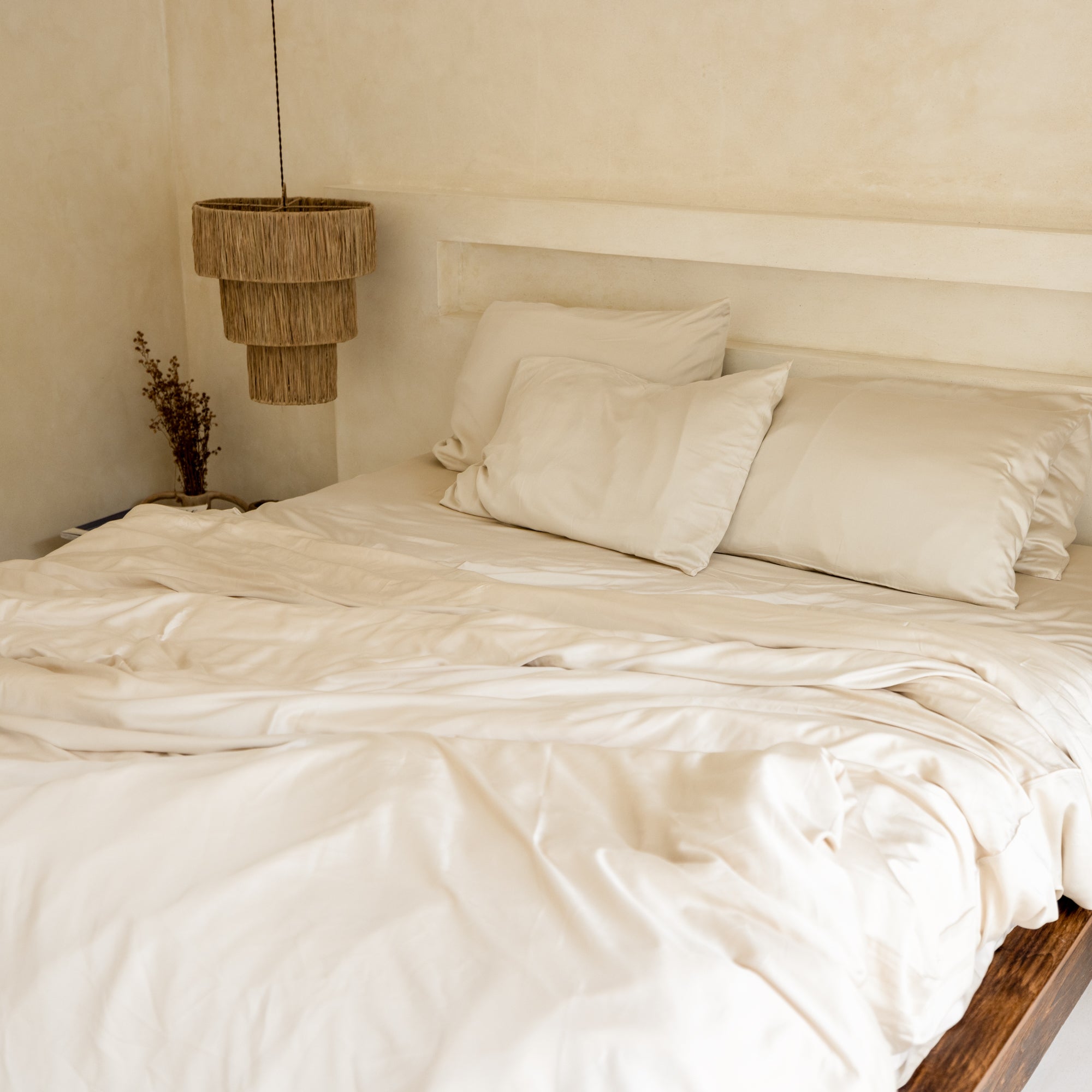 Organic Bamboo Sateen Fitted Sheet