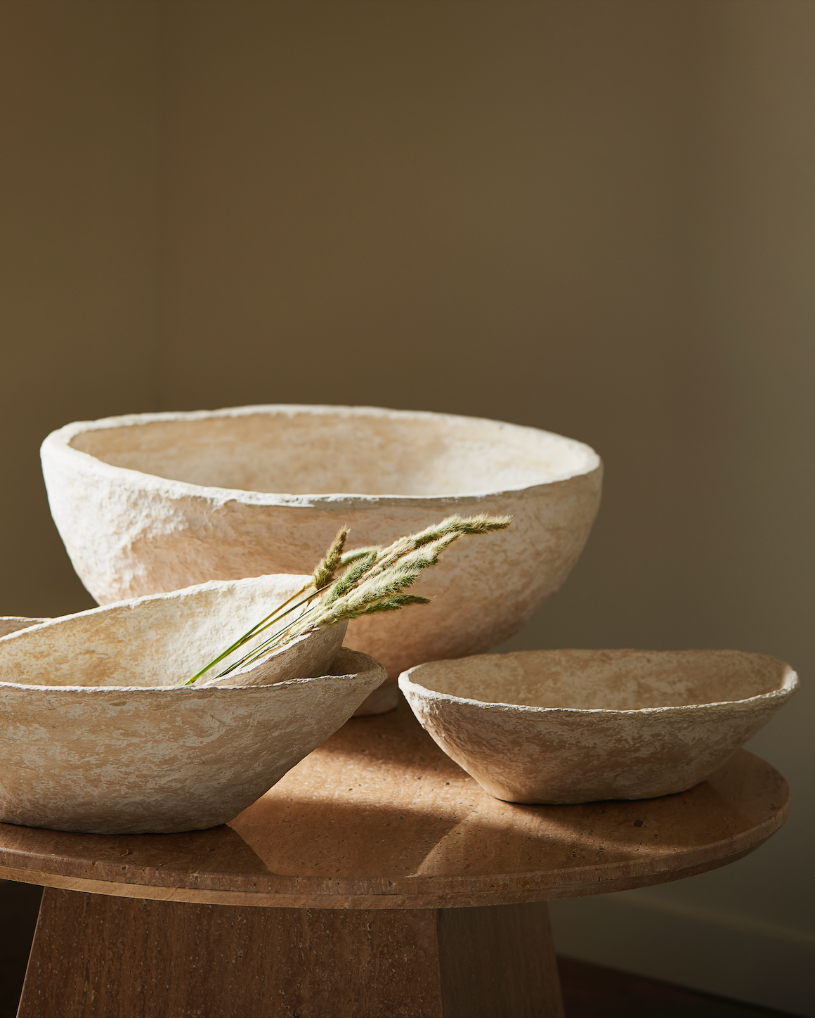 Paper Mache Bowls - Set of 3