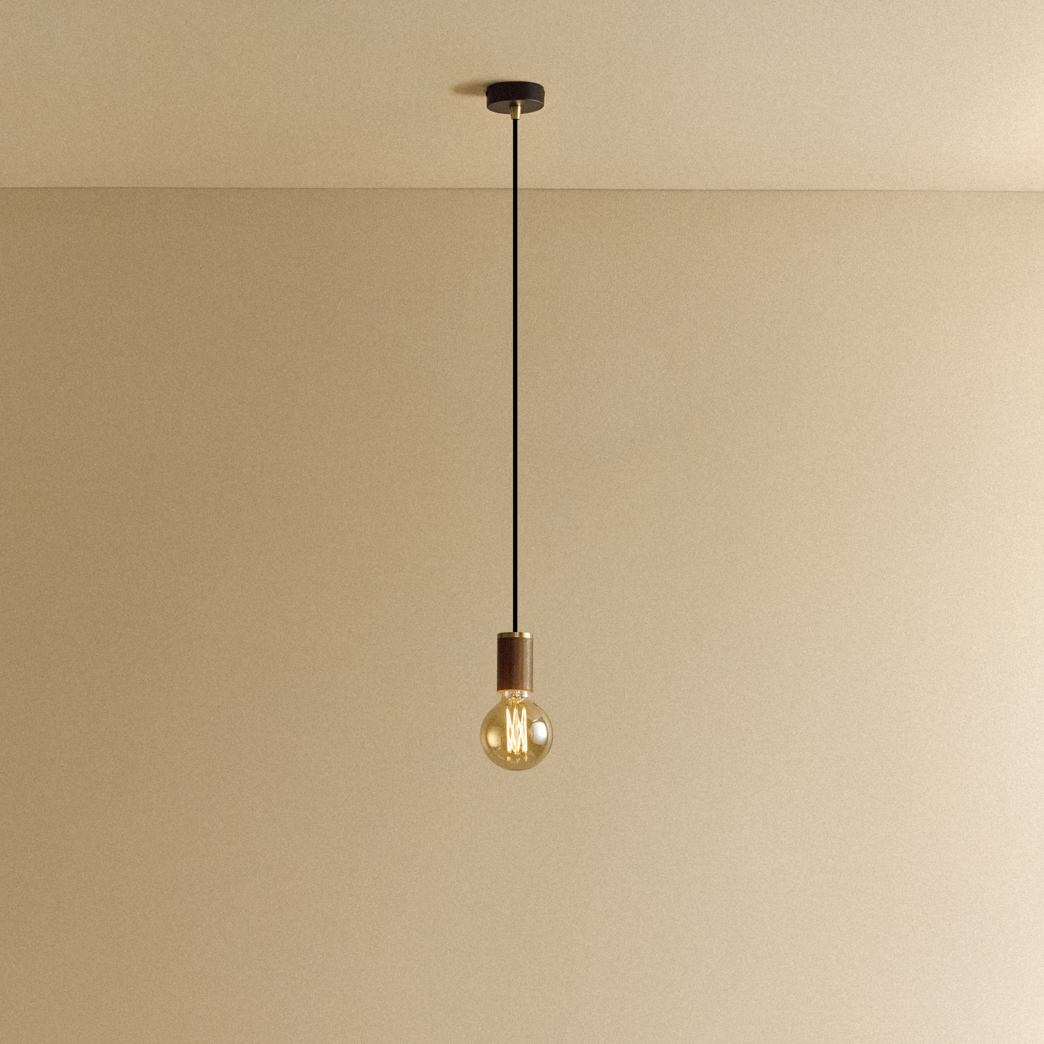 Elva Pendant Light Tinted in Walnut