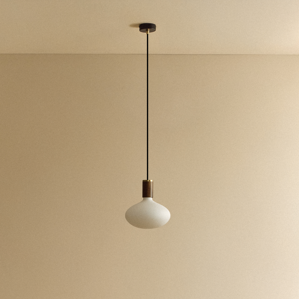 Oval II Pendant Light in Walnut