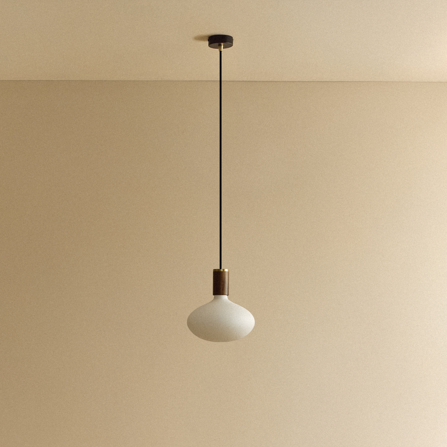 Oval II Pendant Light in Walnut
