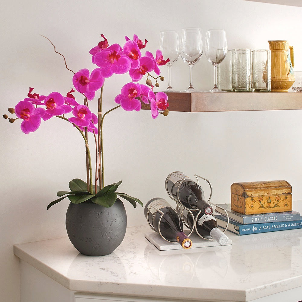 Artificial Pink Double Stem Orchid