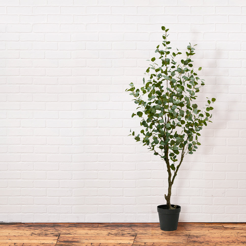 7' Artificial Eucalyptus Tree