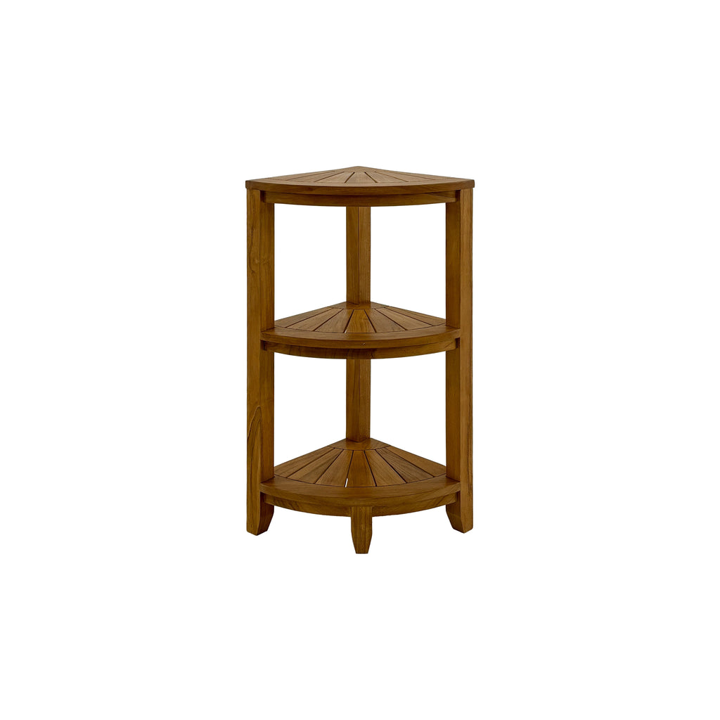 Stanley Teak Shower and Spa/Bathroom/Outdoor Corner Shelf