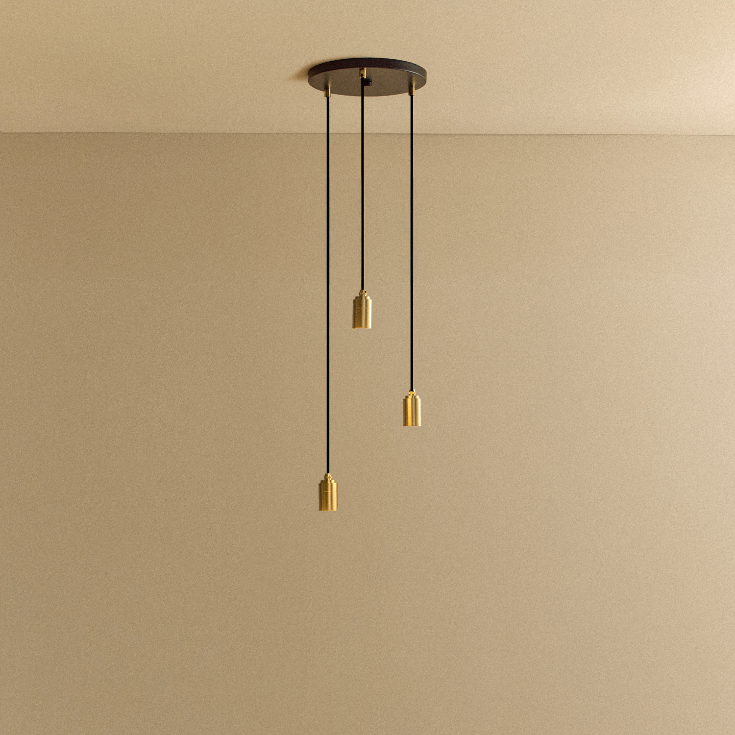 Triple Pendant in Brass