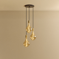 Triple Pendant in Brass + Voronoi II