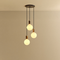 Triple Pendant in Walnut + Sphere IV