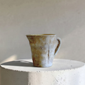 Valencia Carafe-Style Cement Planter, Hand-Painted in Aged White, 8.5"D x 7"H