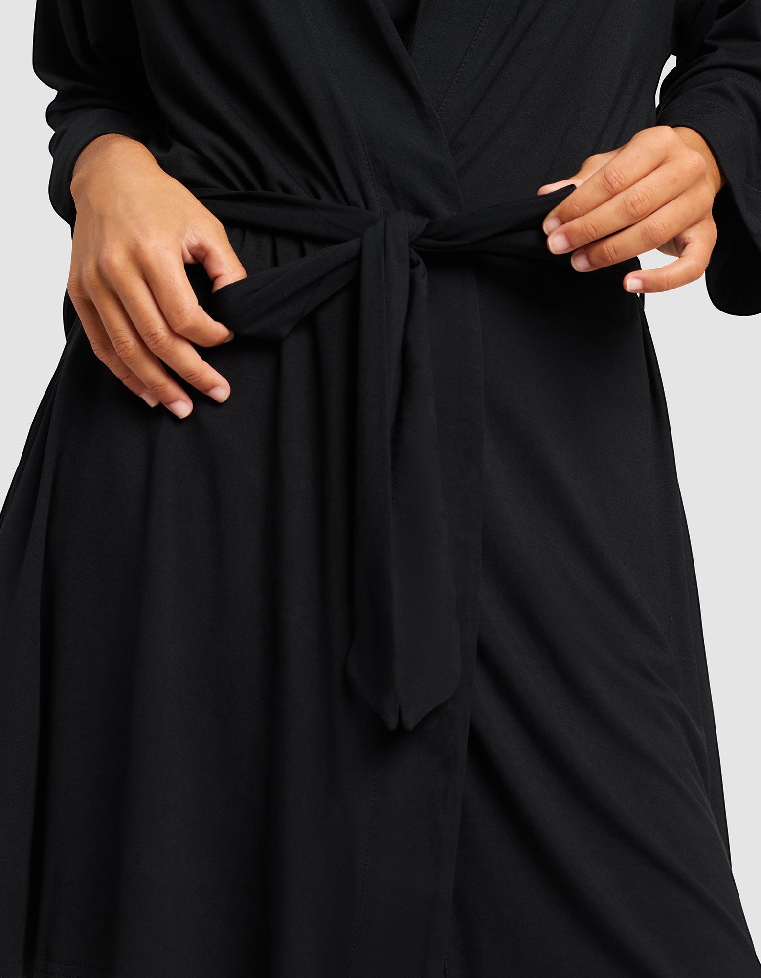 Women's Bamboo Stretch-Knit Kimono Robe
