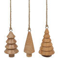 5" Wooden Tree Christmas Ornaments