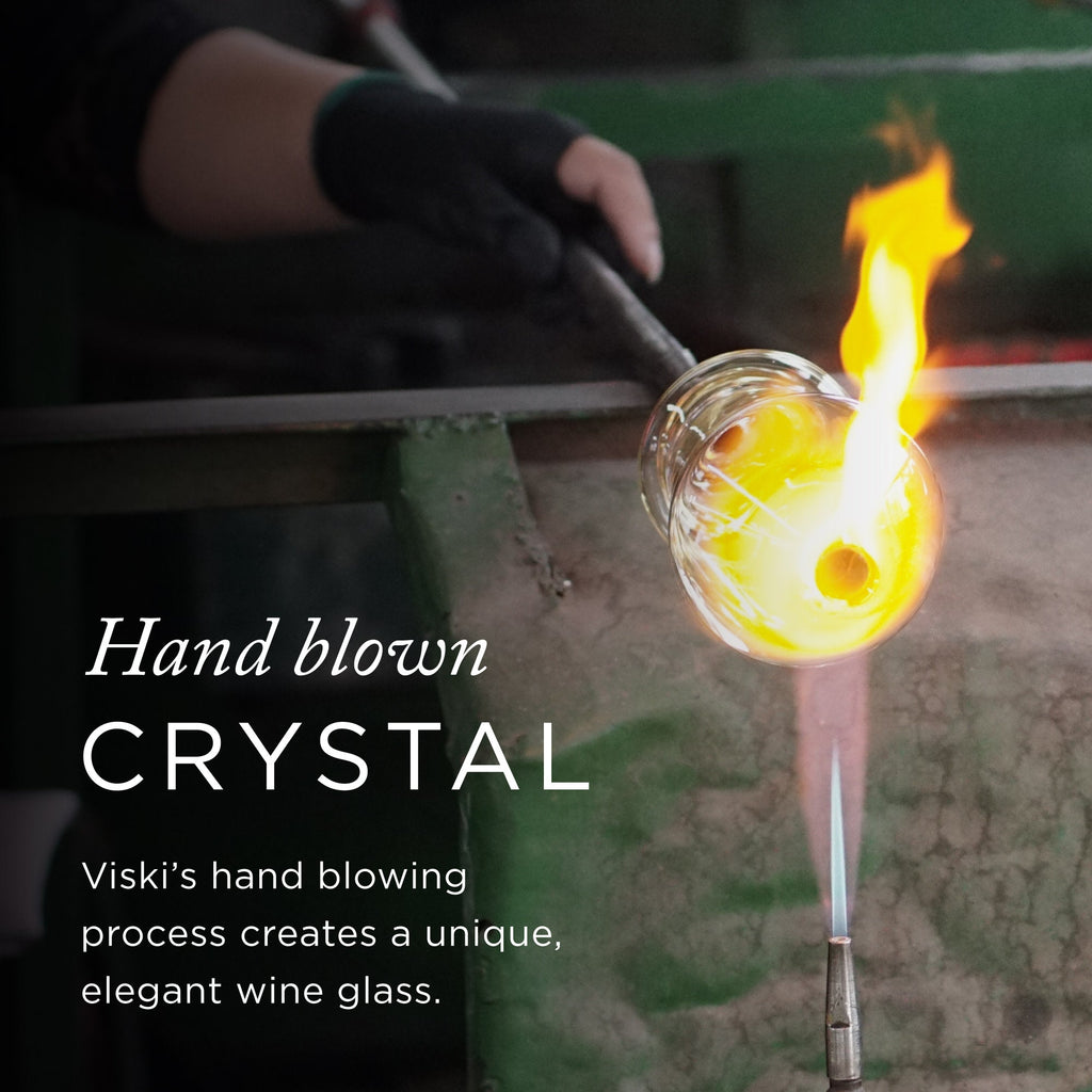 Rolling Crystal Wine Glasses Set of 2