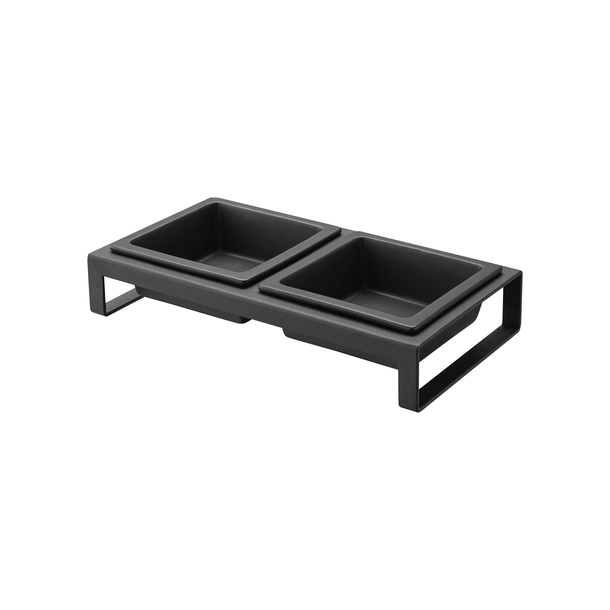 Pet Food Bowl - Steel + Ceramic