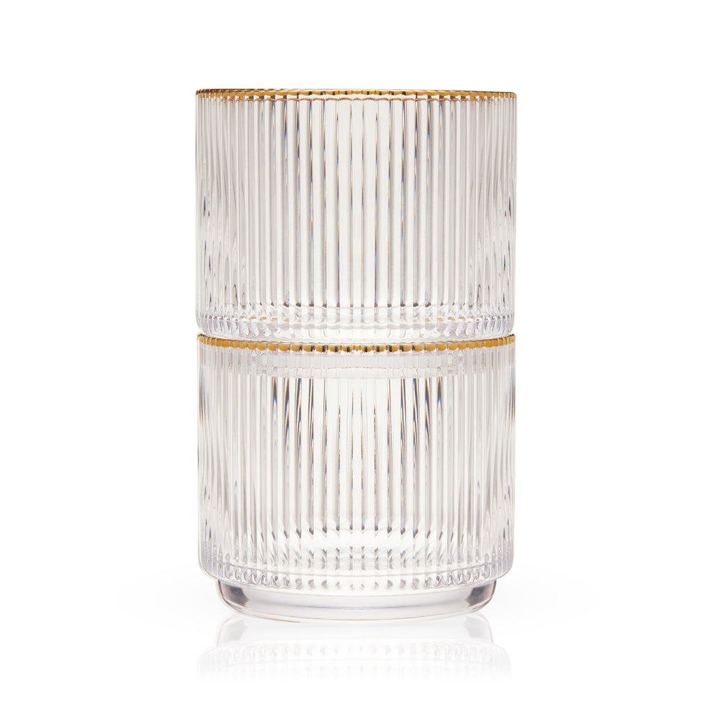 Meridian Crystal Lowball Tumblers Set of 2