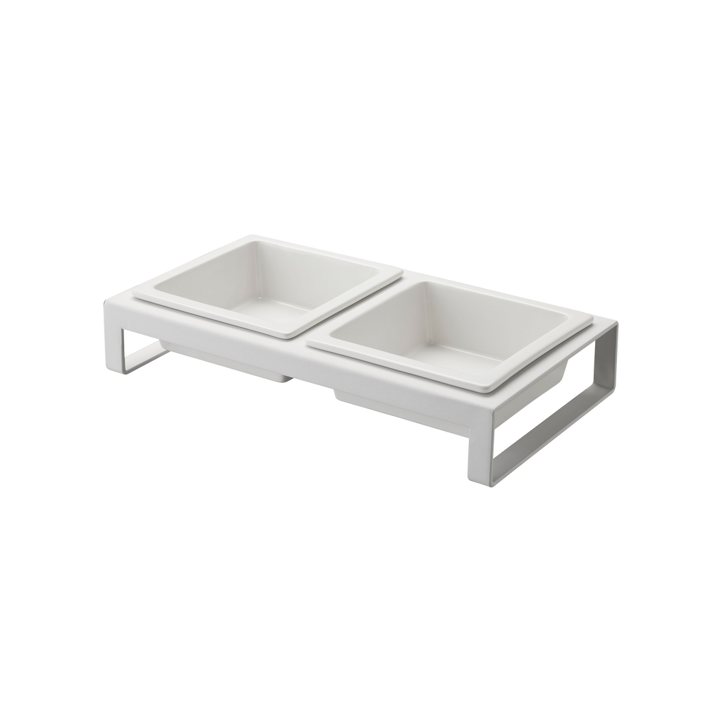 Pet Food Bowl - Steel + Ceramic