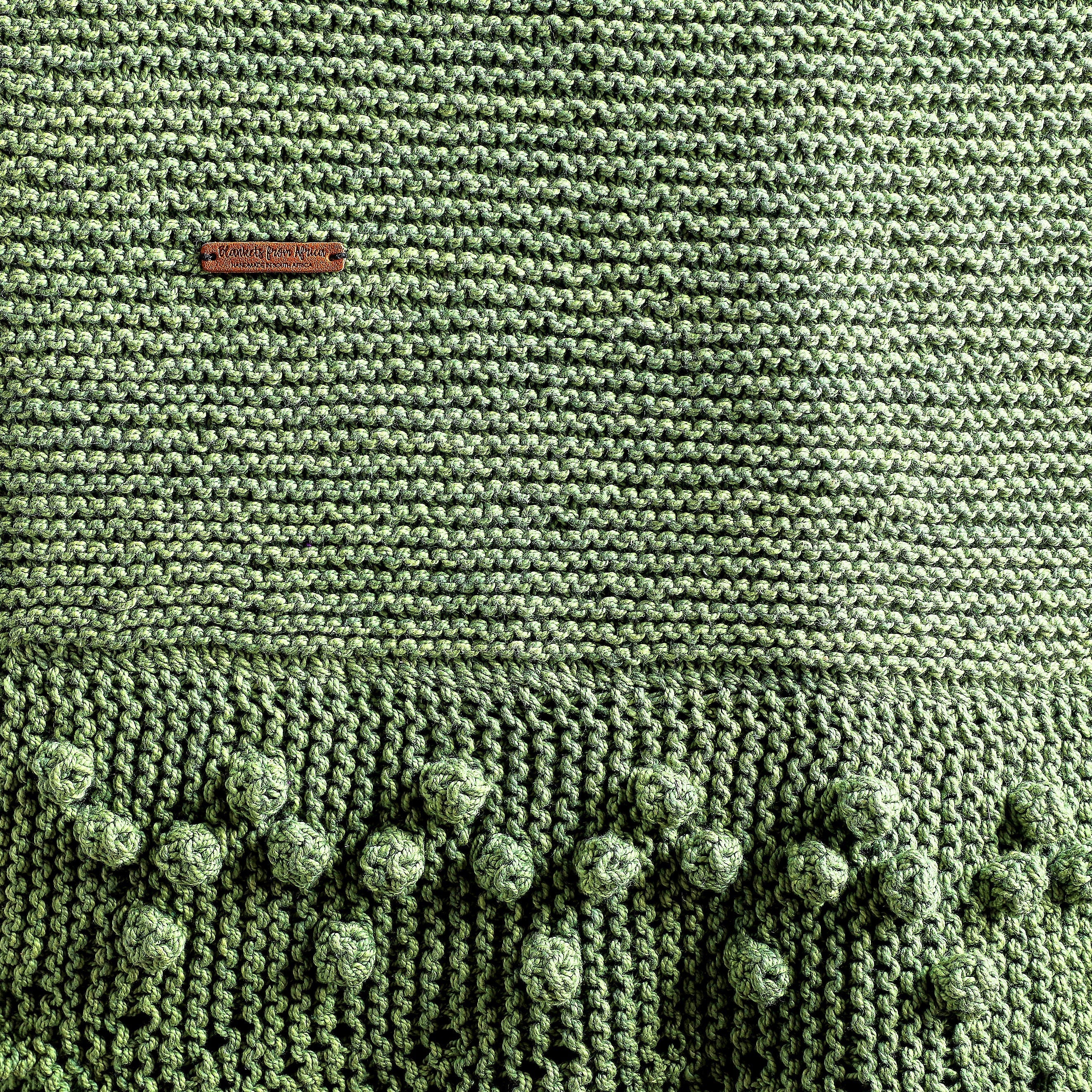 Bobble Lace Edged Eco-Cotton Throw