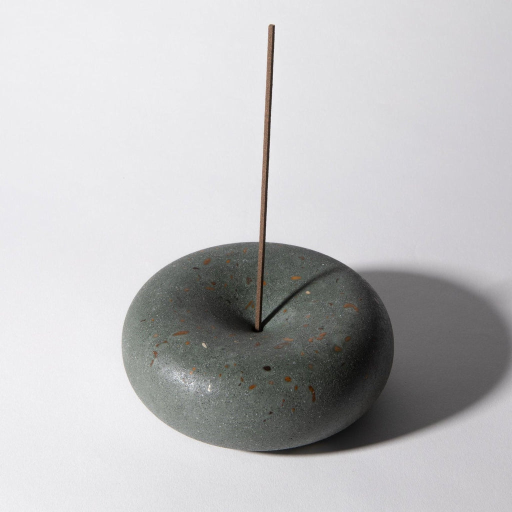 Bubble Incense Holder | Dark Green Terrazzo
