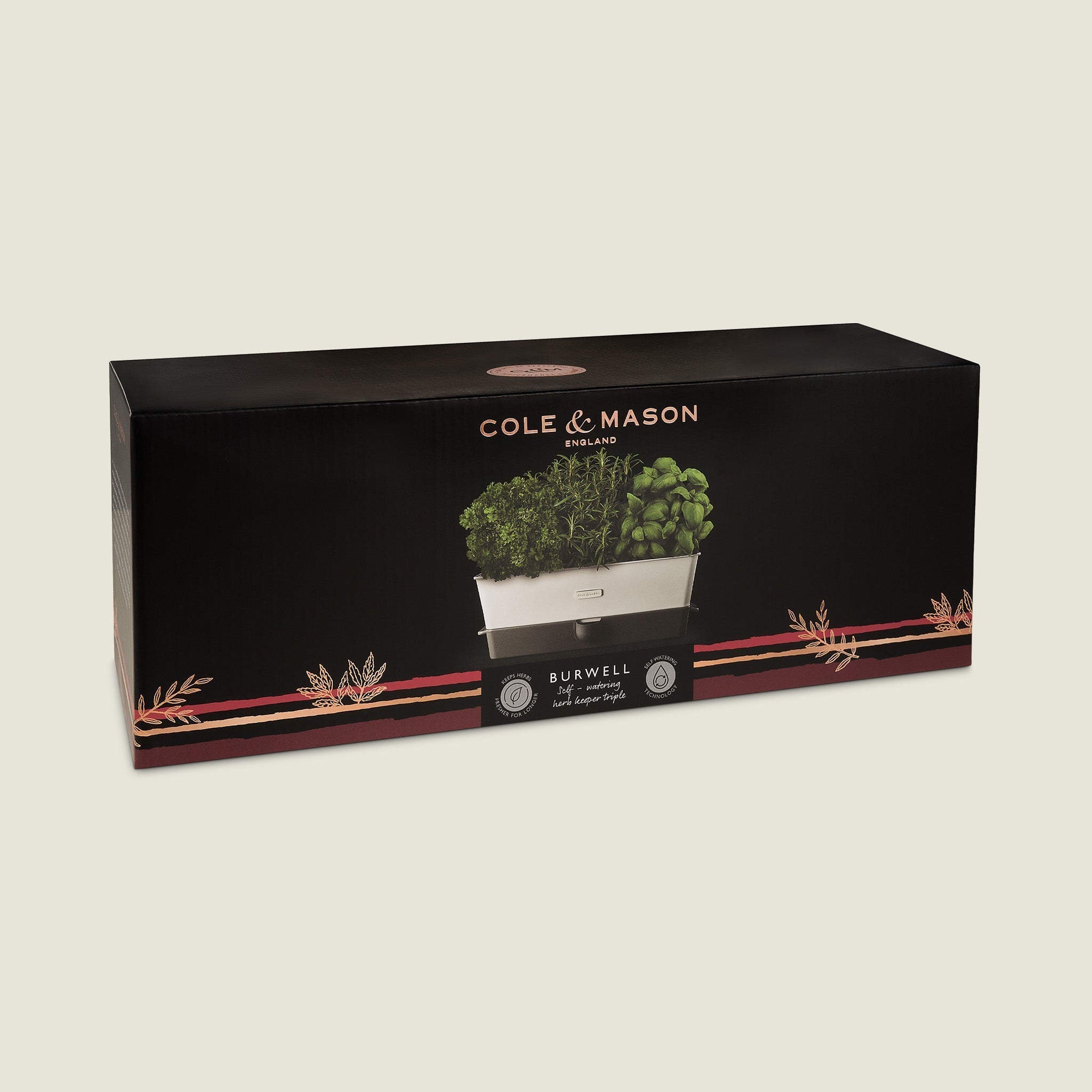Cole & Mason Burwell Self-Watering Potted Herb Keeper