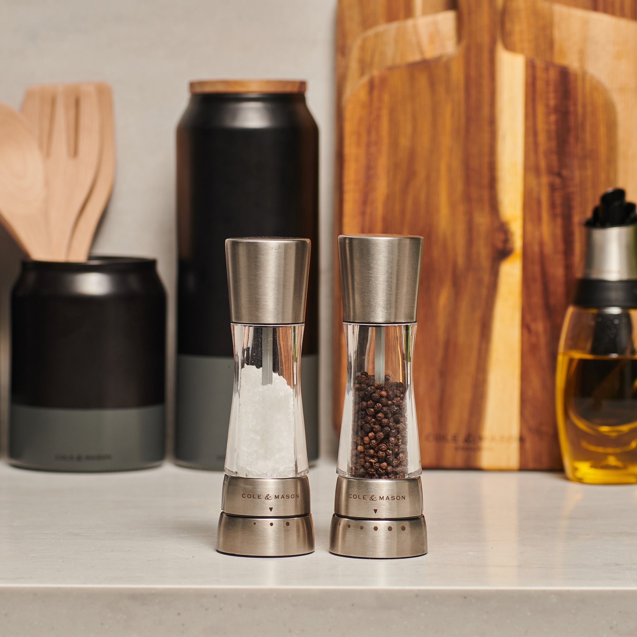 Cole & Mason Derwent Stainless Steel Salt & Pepper Mill