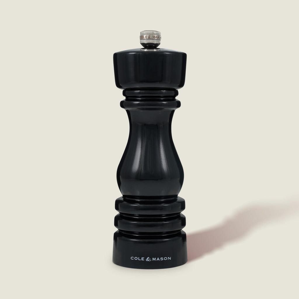 Cole & Mason London Black Gloss Salt & Pepper Mills 7"