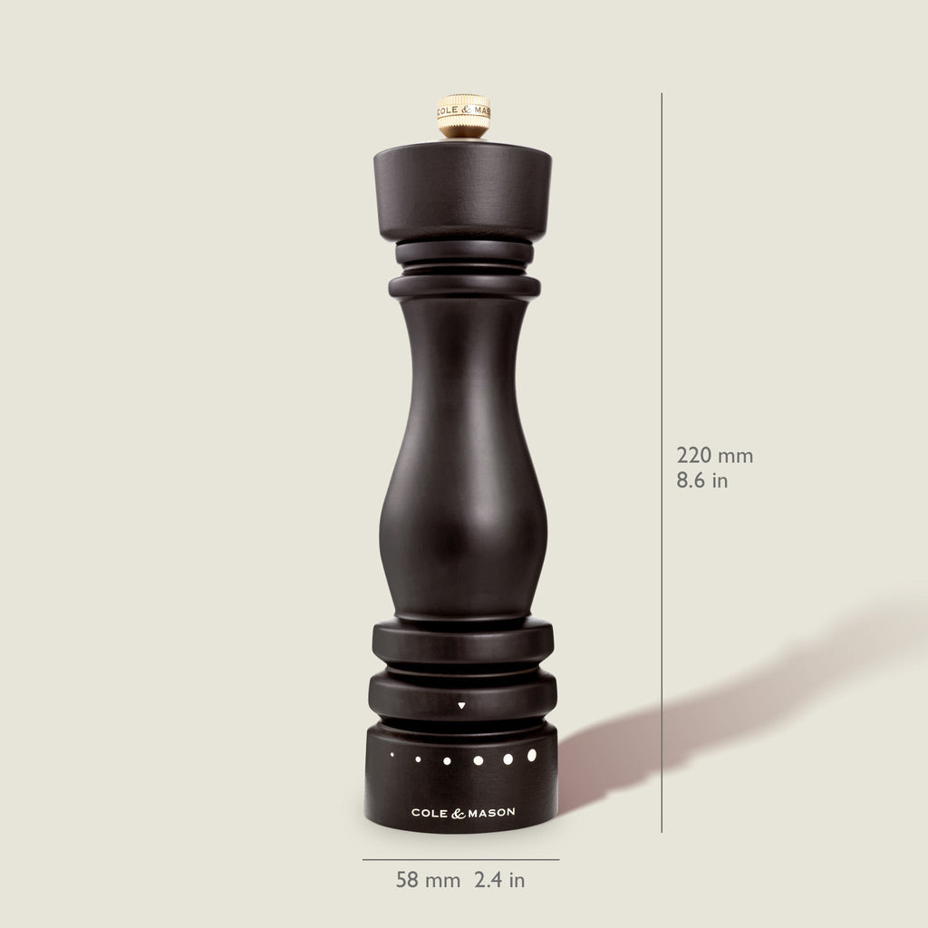 Cole & Mason London Chocolate Wood Grind Select Salt & Pepper Mills
