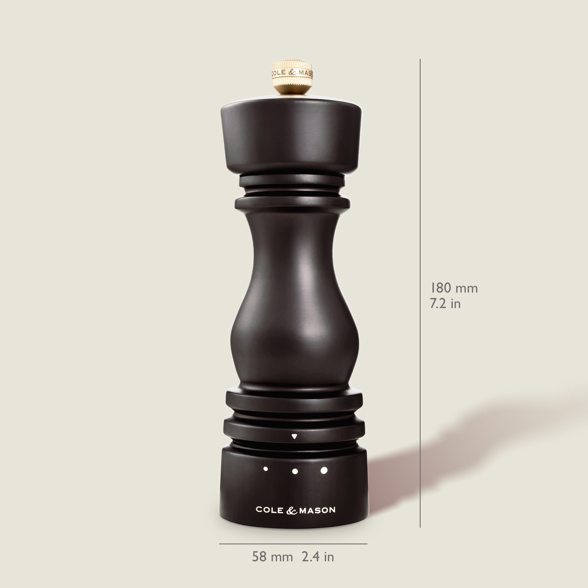 Cole & Mason London Chocolate Wood Grind Select Salt & Pepper Mills