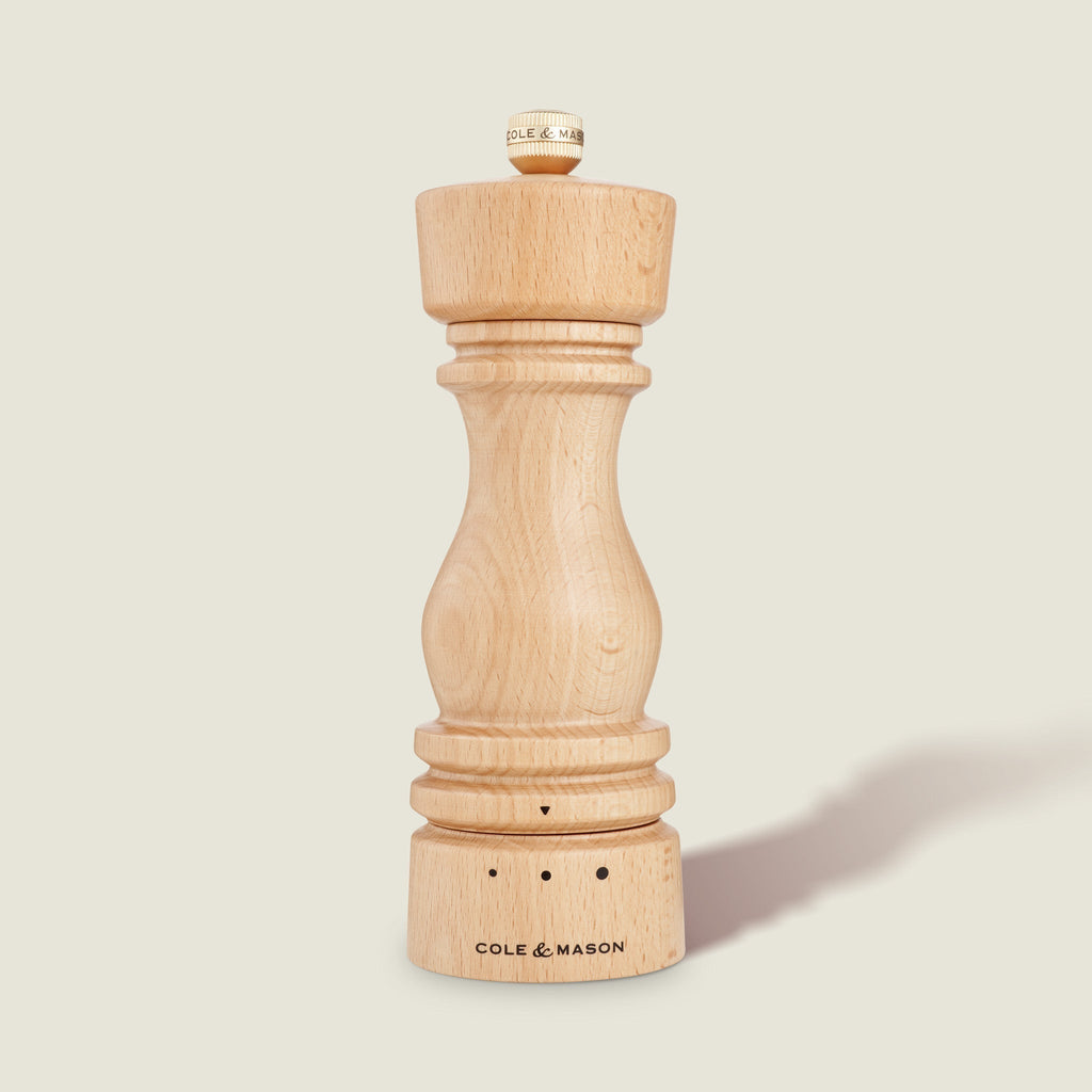 Cole & Mason London Natural Beech Grind Select Salt & Pepper Mills