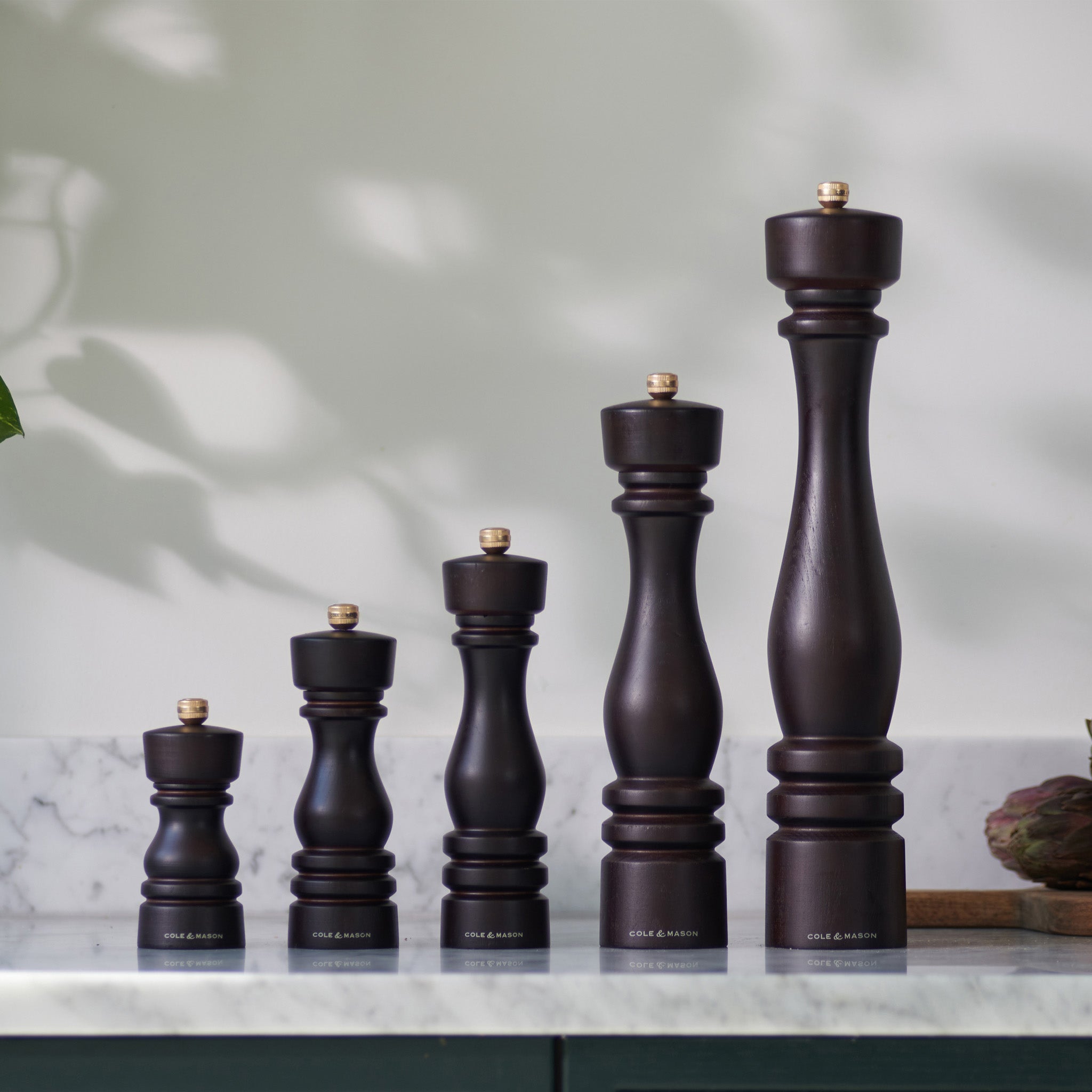 Cole & Mason London Chocolate Wood Salt & Pepper Mills