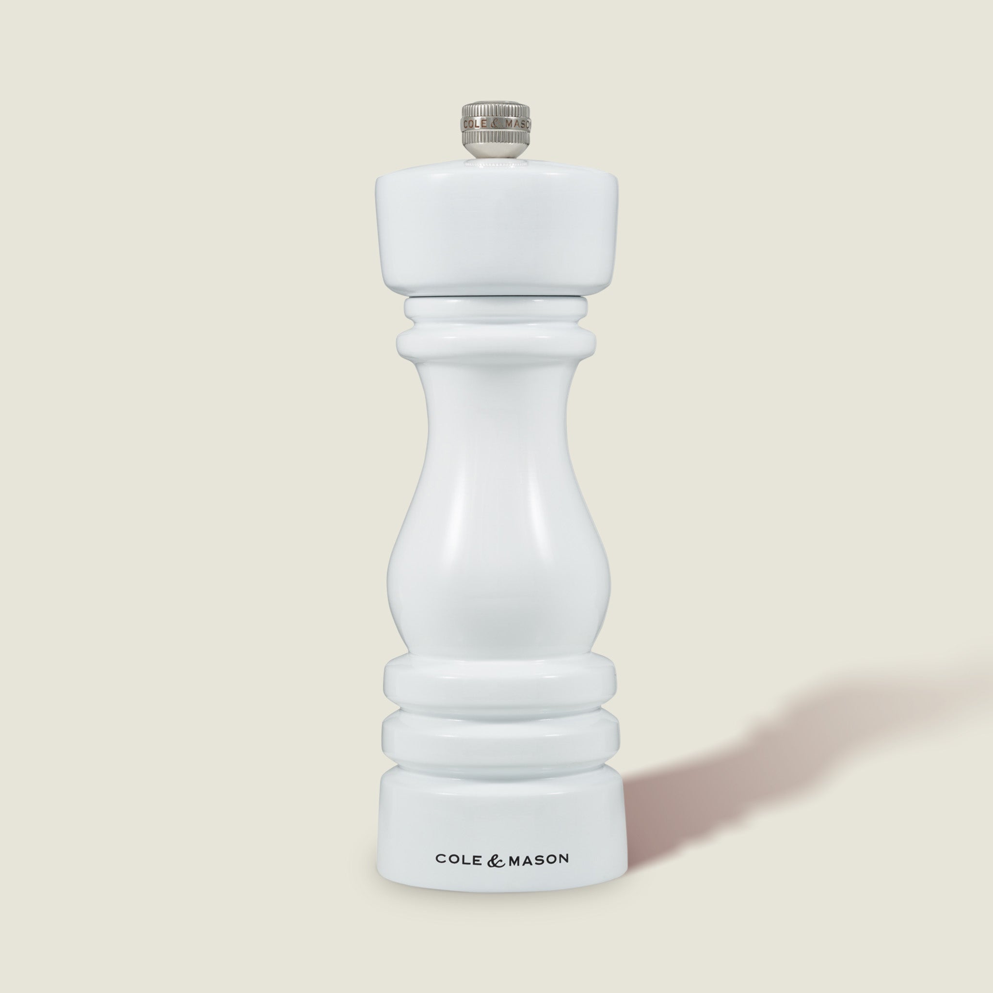 Cole & Mason London White Gloss Salt & Pepper Mills 7"