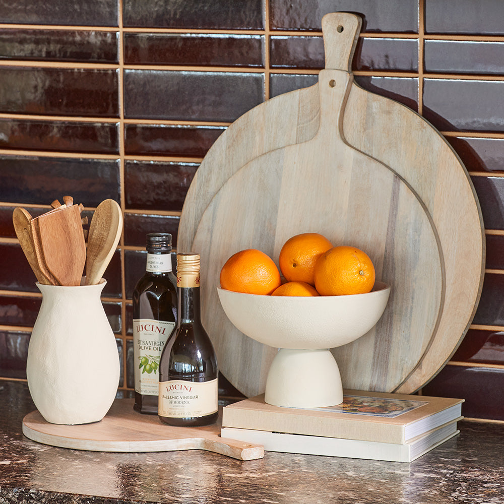 Charlotte Wood Round Serving Board