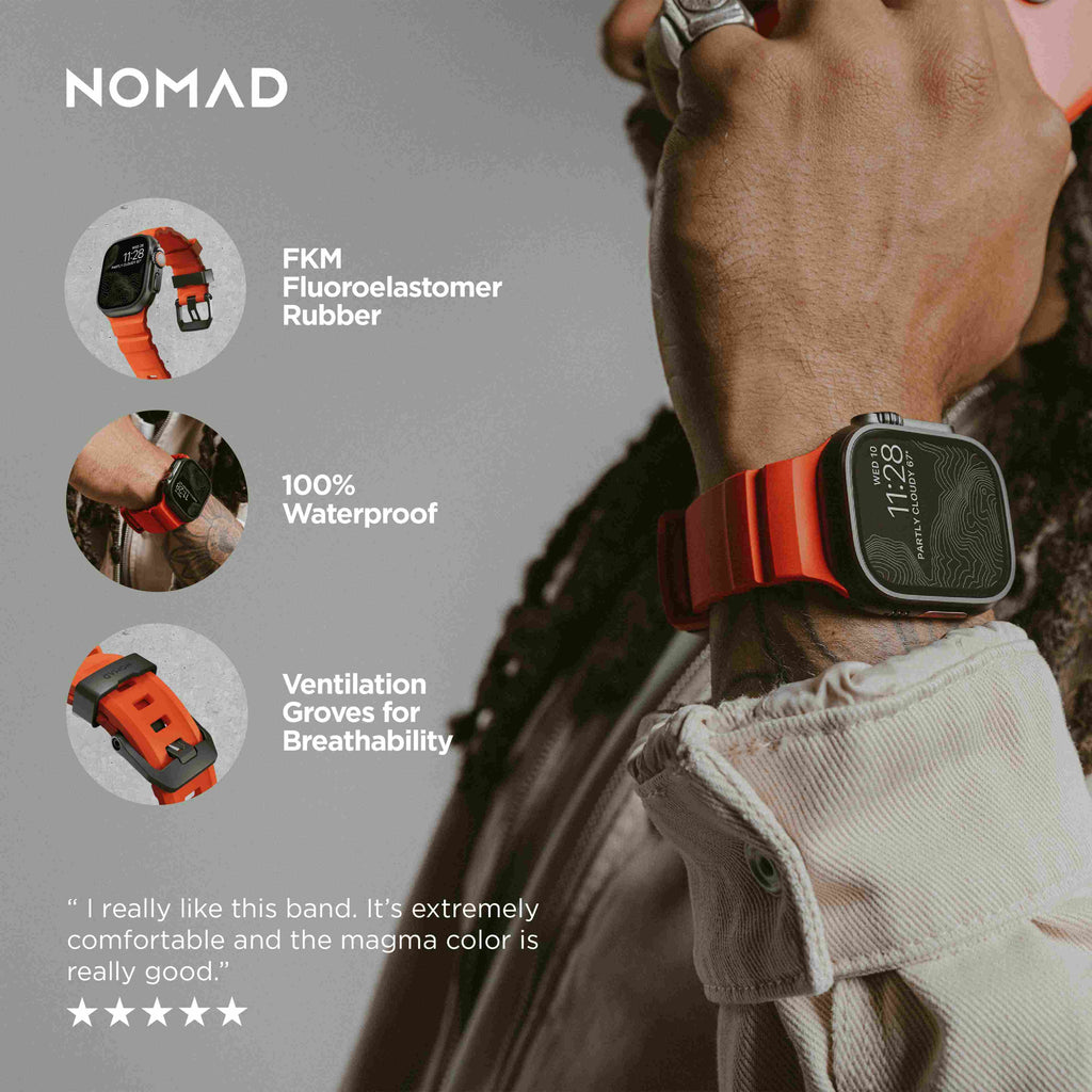 Rocky Point Band - 46mm/49mm | Magma | Black Hardware