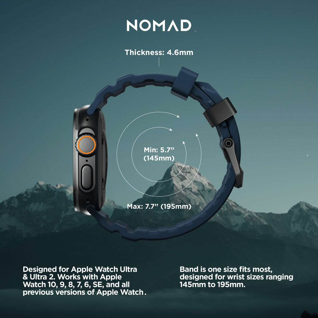 Rocky Point Band - 46mm/49mm | Atlantic | Black Hardware