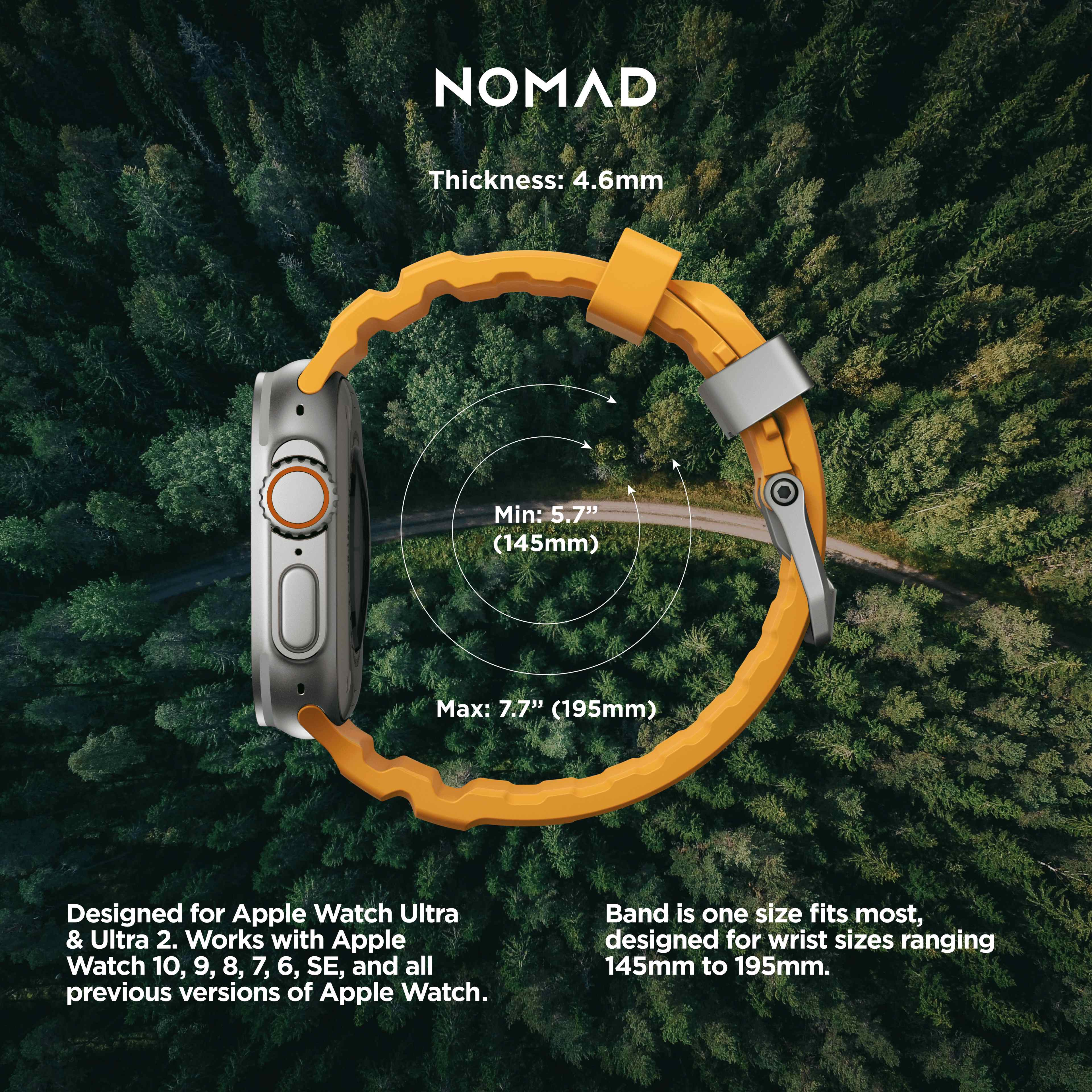Rocky Point Band - 46mm/49mm | Sol | Natural Hardware