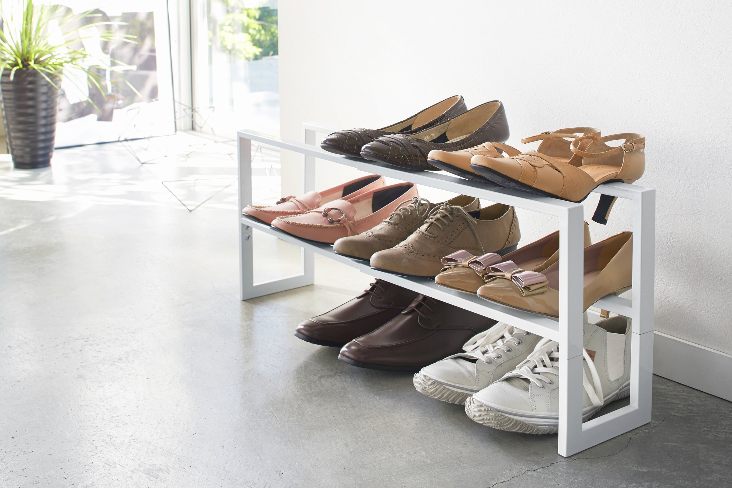 Two-Tier Expandable Shoe Rack (11.8" H)  - Steel