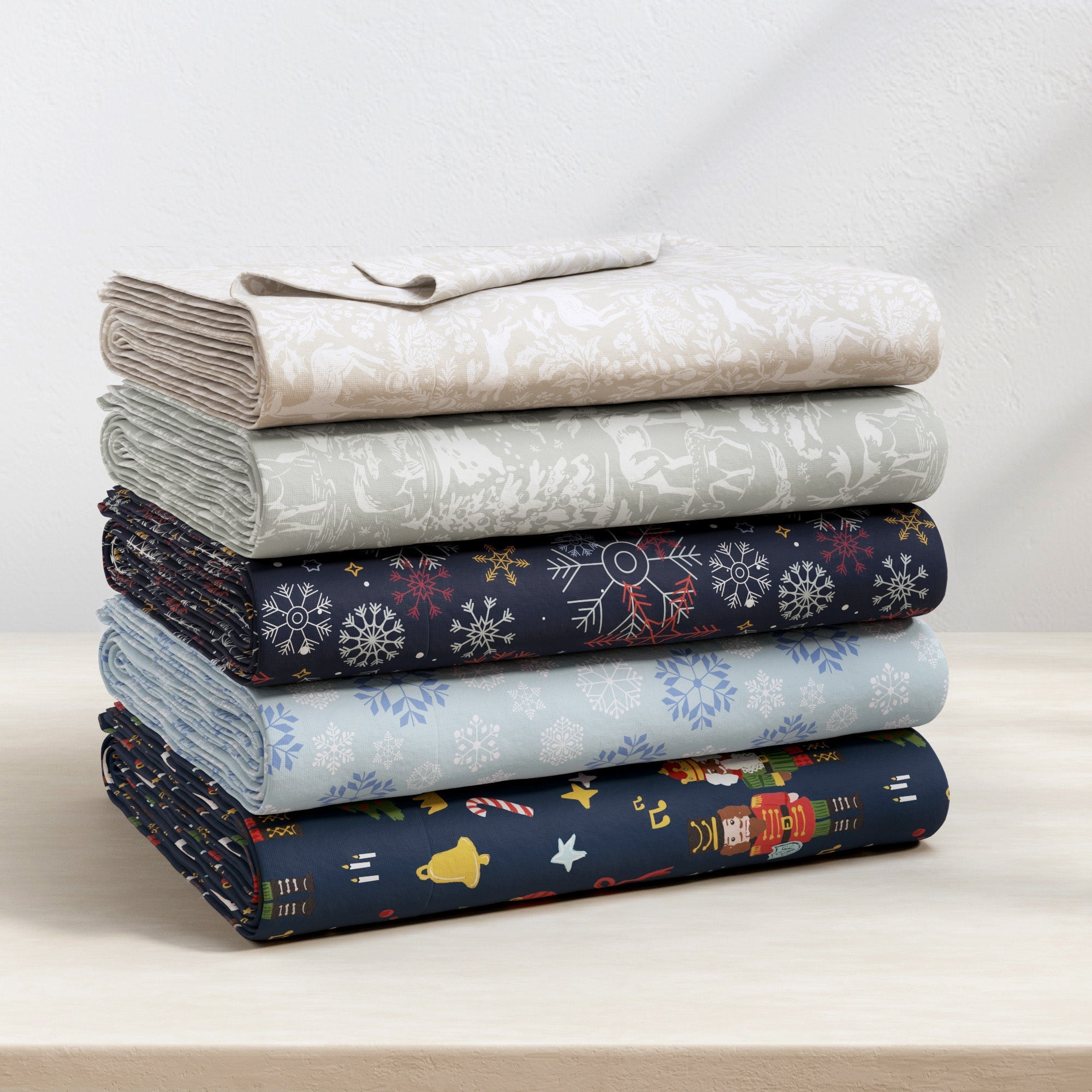 Turkish Cotton Christmas Flannel Sheet - Whittaker Collection