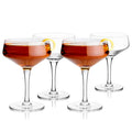 Raye Angled Crystal Coupe Glasses Set of 4
