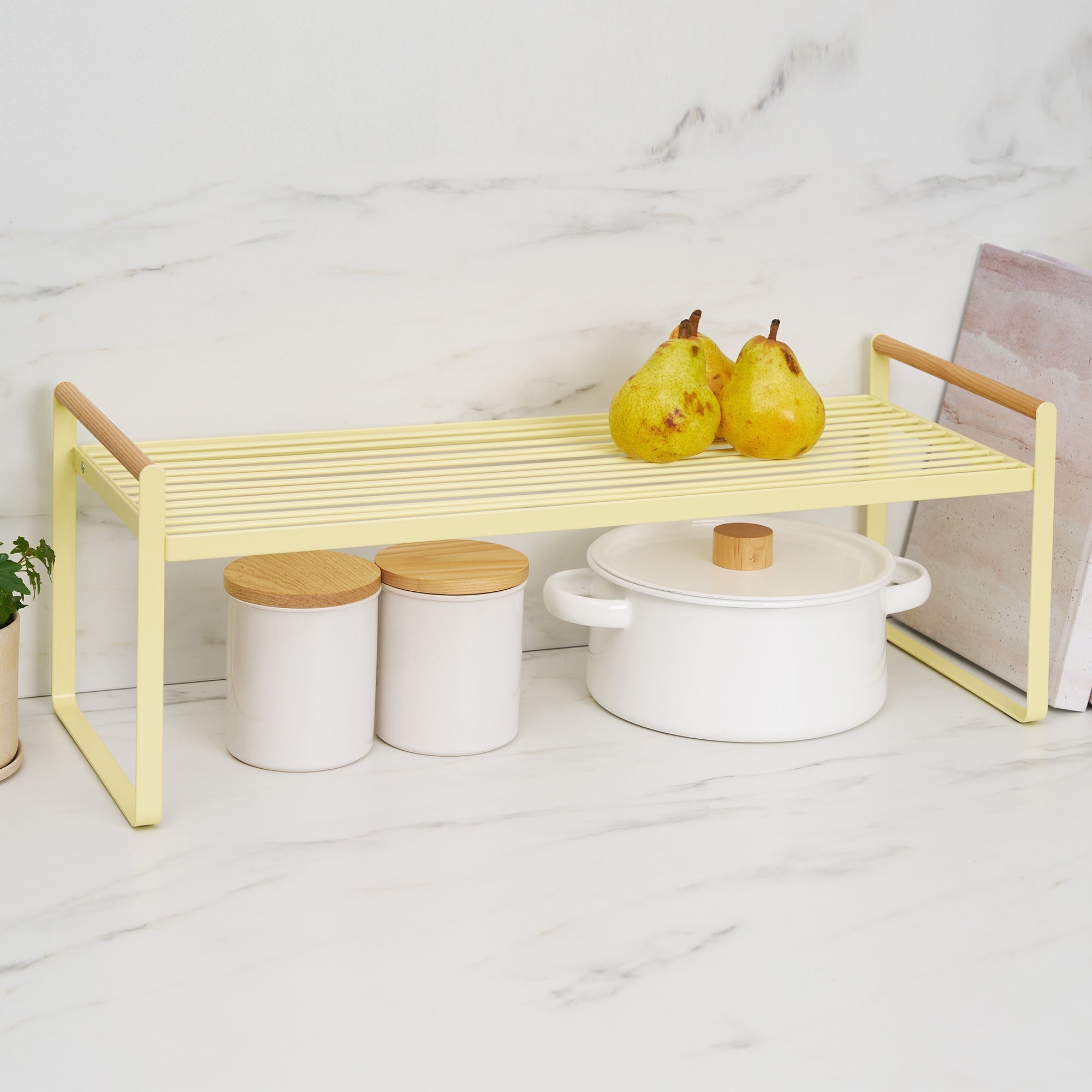 Countertop Wire Shelf - Steel + Wood