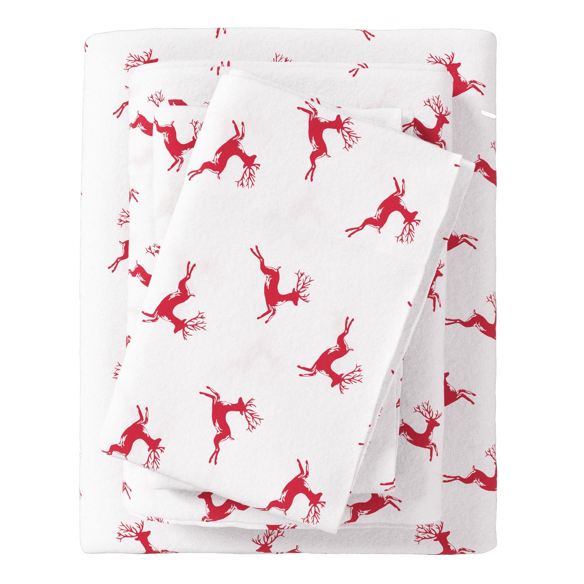 Turkish Cotton Christmas Flannel Sheet Set - Whittaker Collection