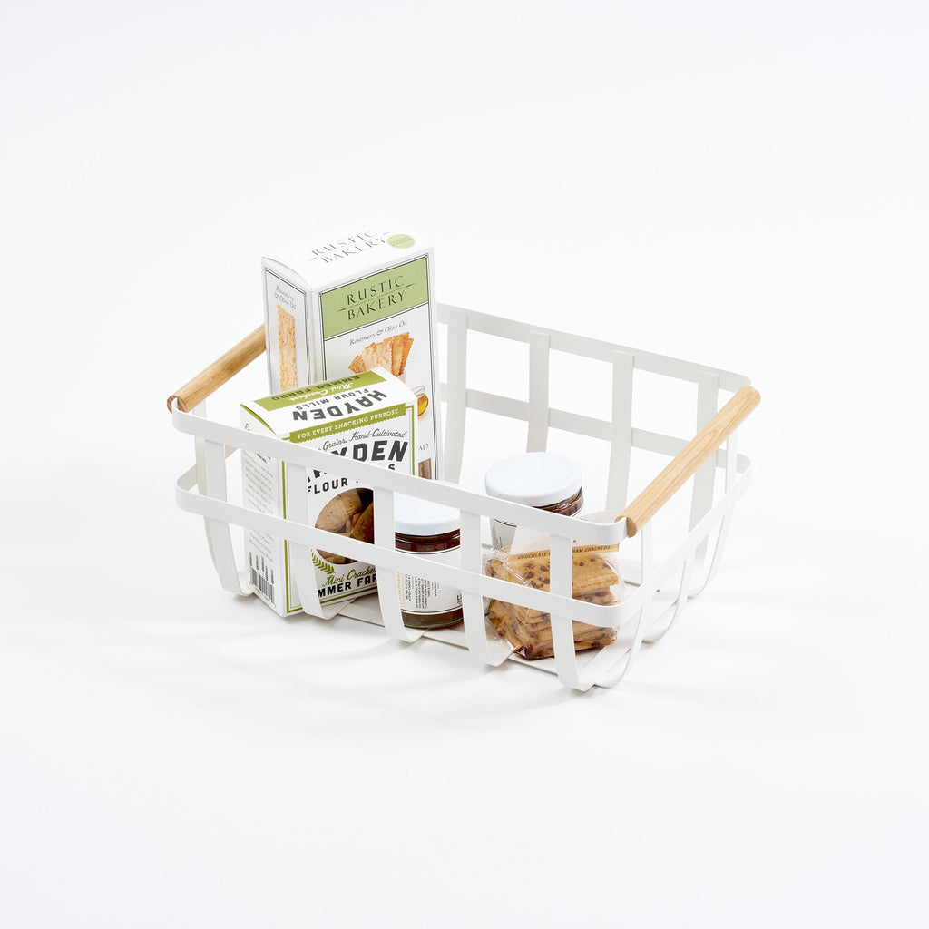 Storage Basket - Medium - Steel + Wood