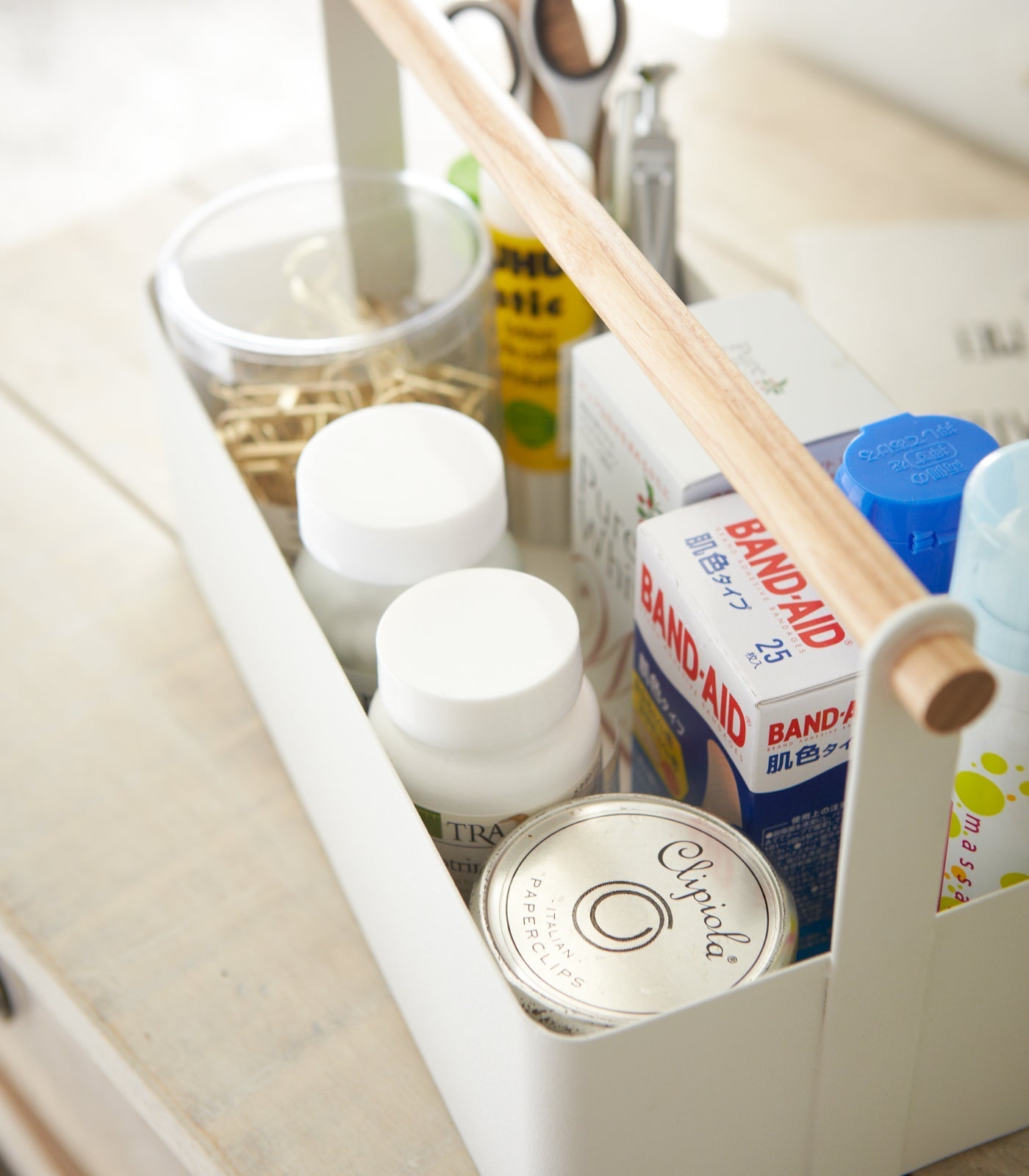 Storage Caddy - Large - Steel + Wood