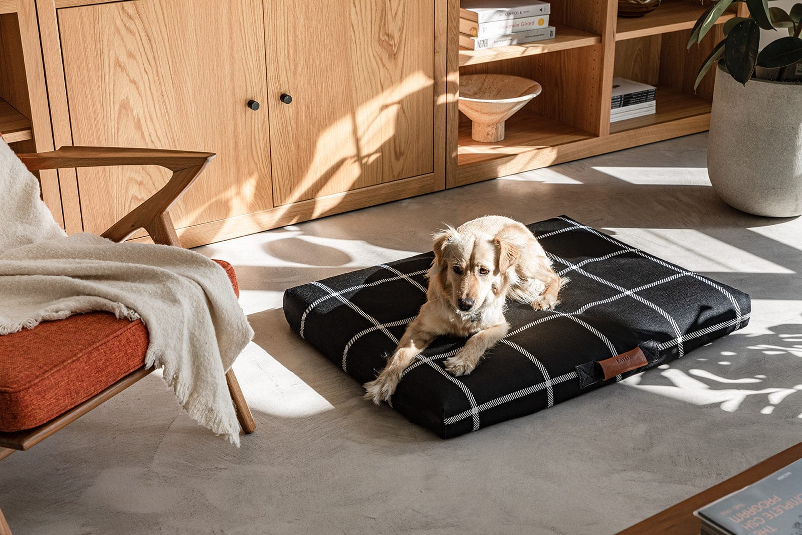Black Plaid Dog Bed | Dog Bed or Bed Cover