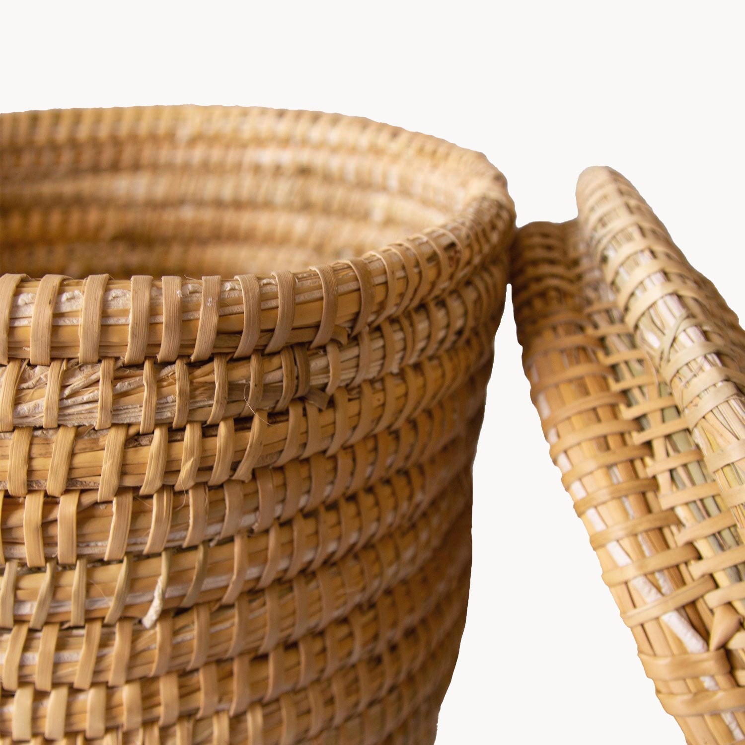 Palm Lidded Storage Baskets