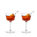 Raye Angled Crystal Nick & Nora Glasses Set of 2