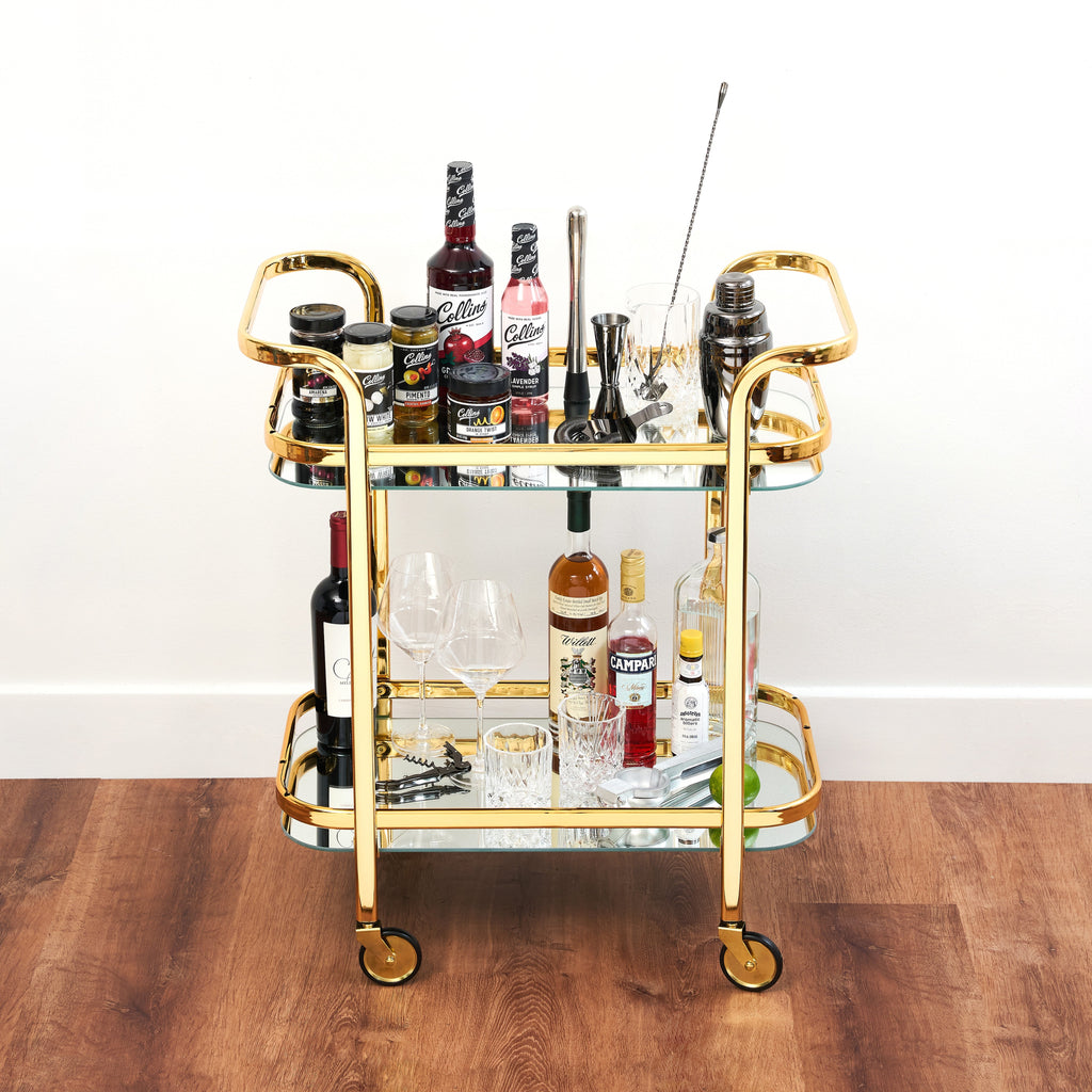 Antique Gold Bar Cart