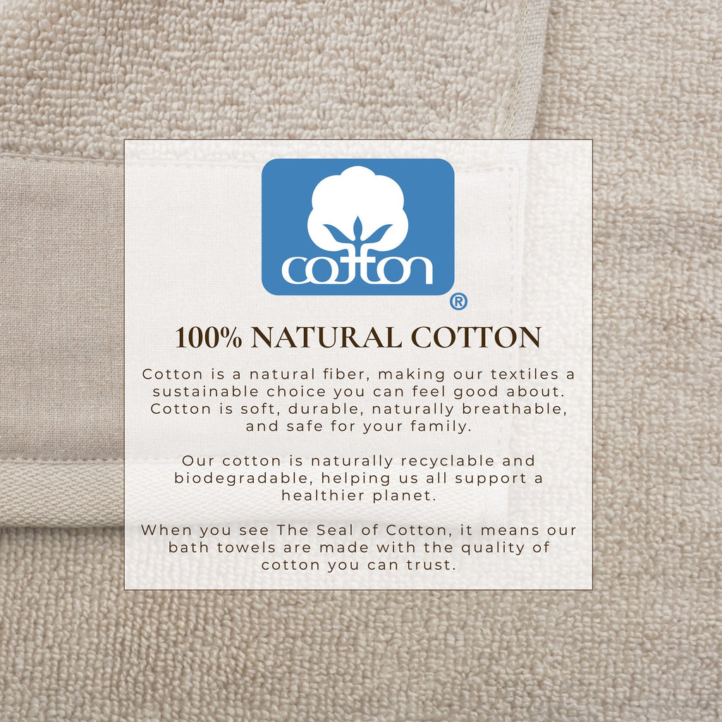 Cotton Linen-Like Border 6-Piece Towel Set - Priya Collection