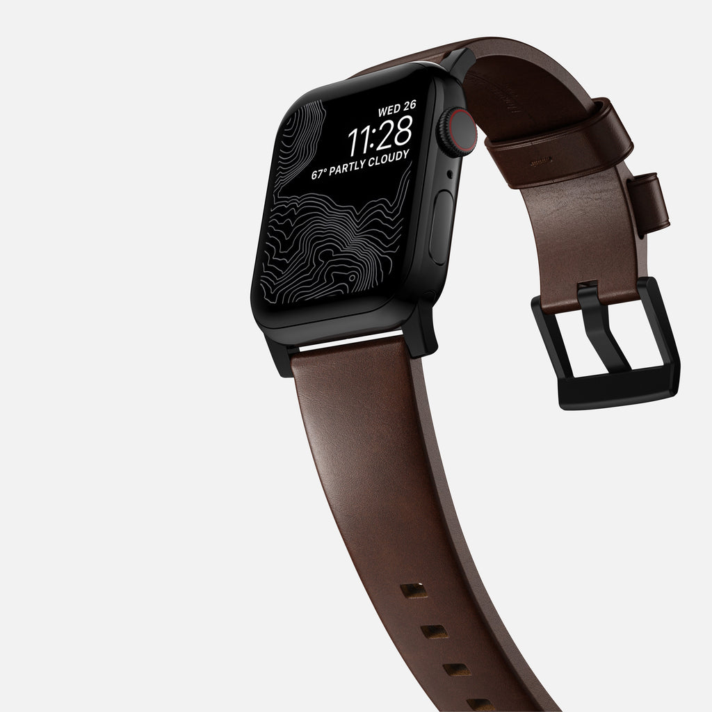 Modern Band - 46mm/49mm | Black Hardware | Rustic Brown | Horween