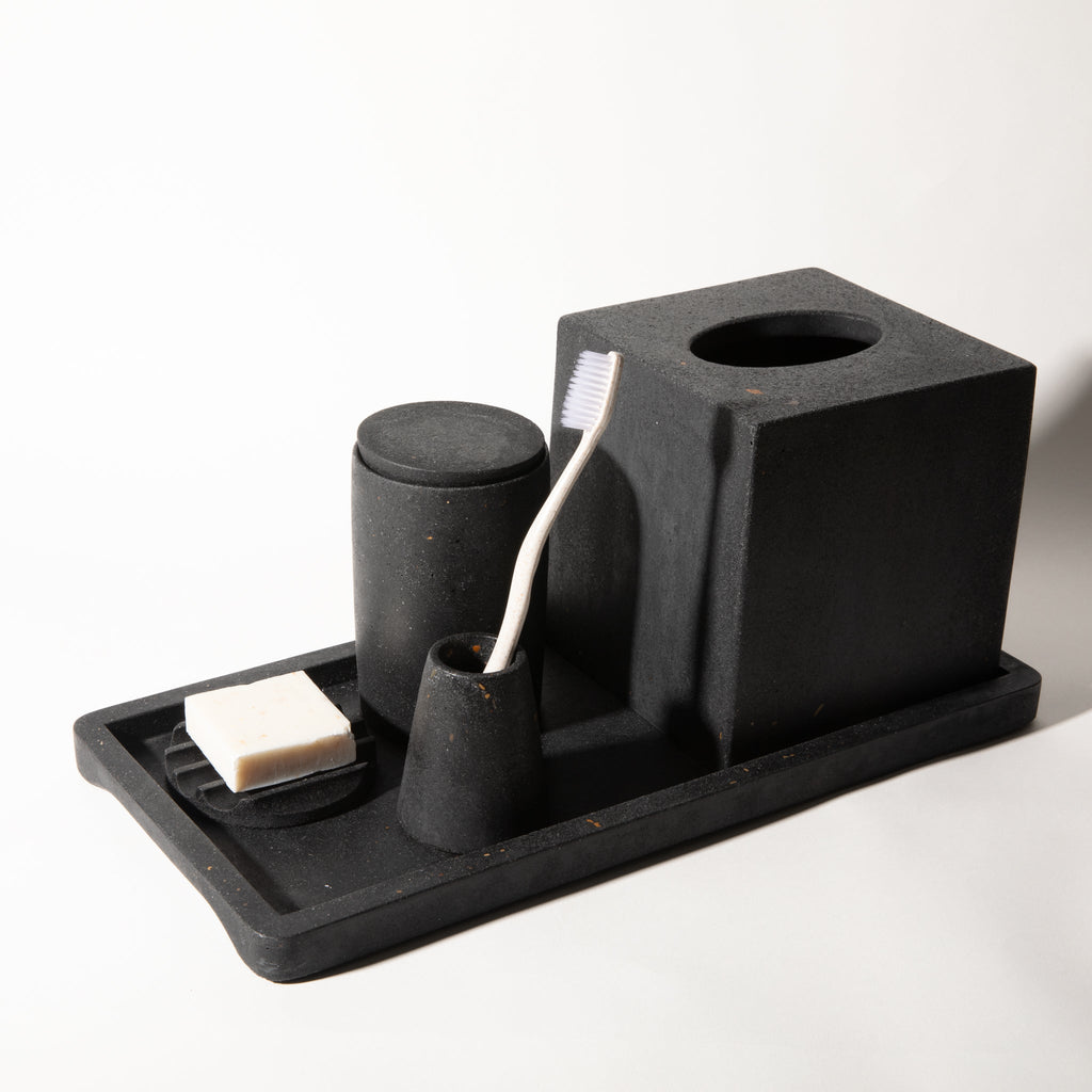 Tissue Box Cover | Black Terrazzo