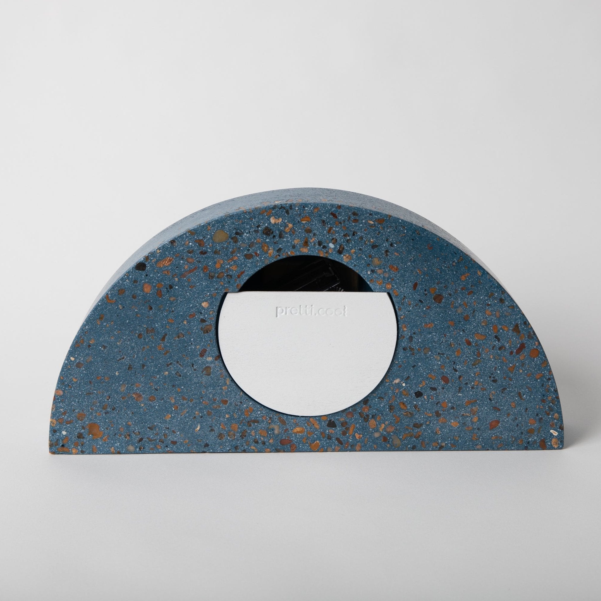 Mantle Clock | Chunky Cobalt Terrazzo
