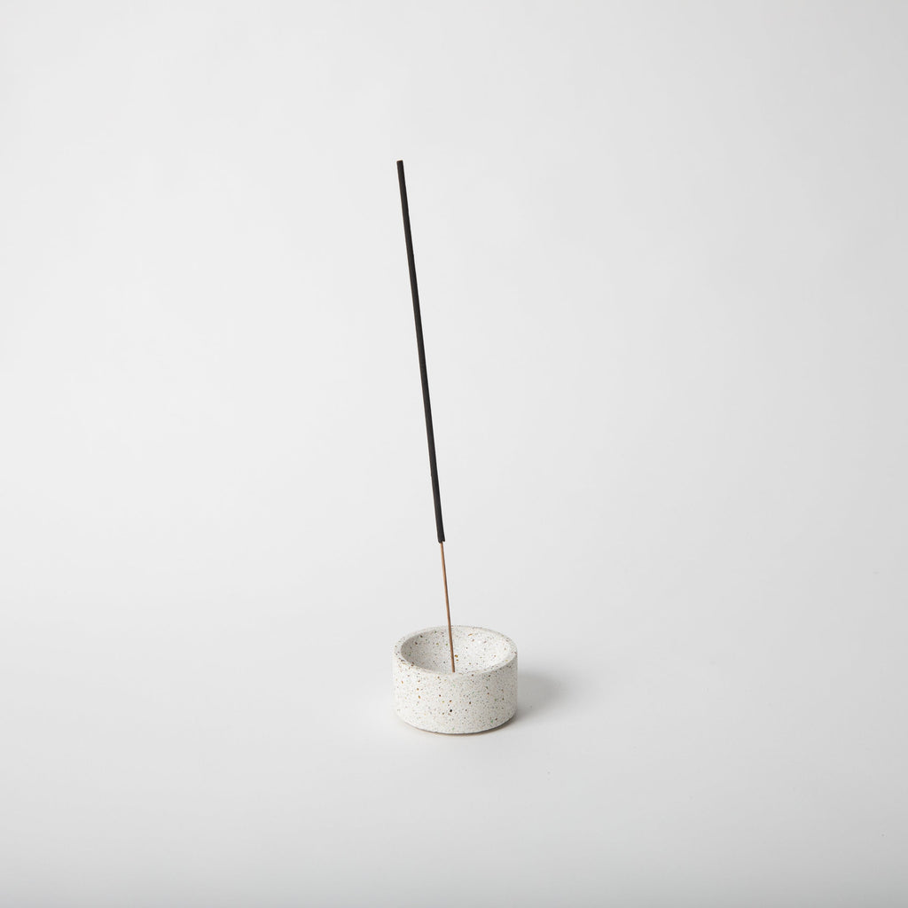Round Incense Holder | Cobalt Terrazzo