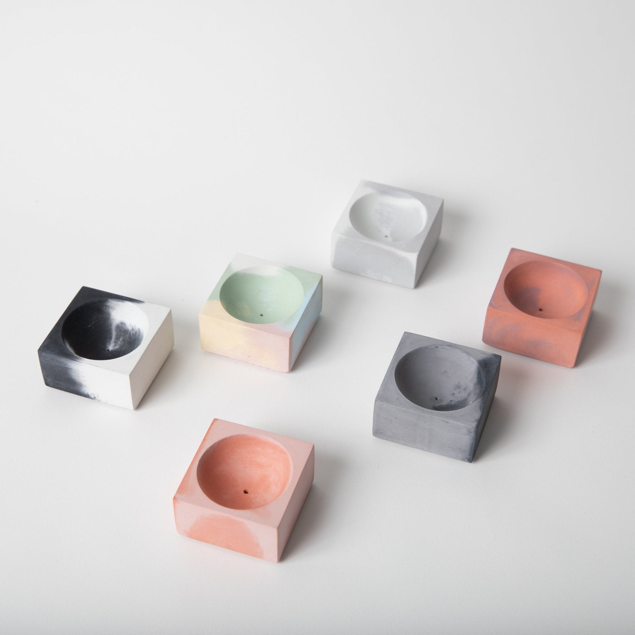 Square Incense Holder | Pink & Coral